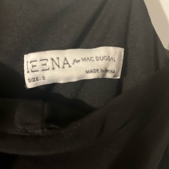 Mac Duggal One Sleeve Beaded Cuff Side Twist Gown - Picture 5 of 10